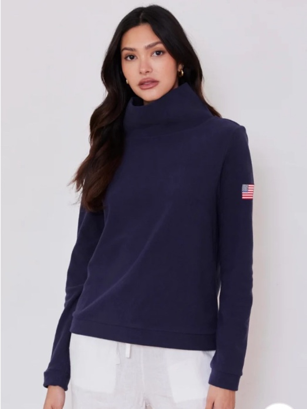 Navy blue Dudley Stephens Park Slope Turtleneck in terry fleece Size XL